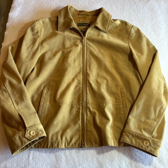Banana Republic Other - Banana Republic Mens Genuine Suede Leather Jacket Coat Beige L Large